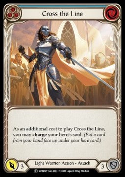 Cross the Line (Blue) (Rainbow Foil) - Monarch - Unlimited (Common) [MON-U-MON047]