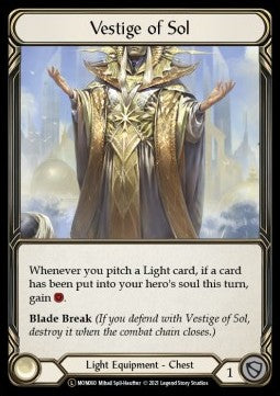 Vestige of Sol (Rainbow Foil) - Monarch - Unlimited (Legendary) [MON-U-MON060]