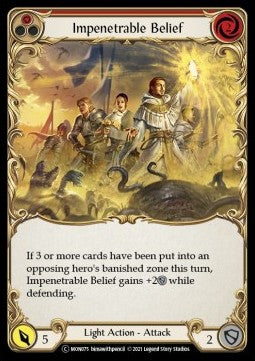 Impenetrable Belief (Red) (Rainbow Foil) - Monarch - Unlimited (Common) [MON-U-MON075]