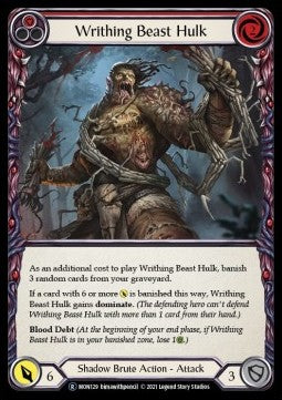 Writhing Beast Hulk (Red) (Rainbow Foil) - Monarch - Unlimited (Rare) [MON-U-MON129]