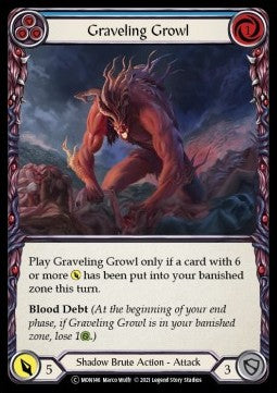 Graveling Growl (Blue) (Normal) - Monarch - Unlimited (Common) [MON-U-MON146]