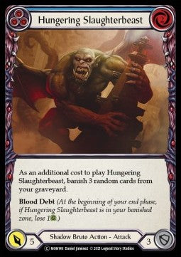 Hungering Slaughterbeast (Blue) (Rainbow Foil) - Monarch - Unlimited (Common) [MON-U-MON149]