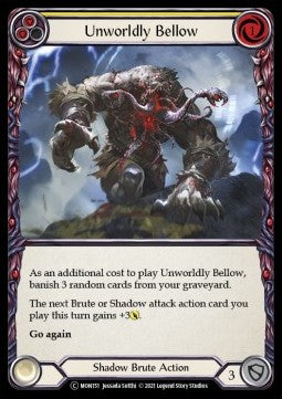 Unworldly Bellow (Yellow) (Rainbow Foil) - Monarch - Unlimited (Common) [MON-U-MON151]