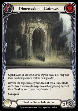 Dimenxxional Gateway (Yellow) (Rainbow Foil) - Monarch - Unlimited (Rare) [MON-U-MON163]