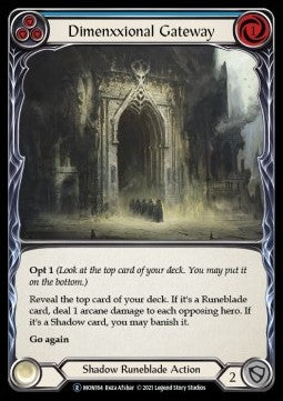 Dimenxxional Gateway (Blue) (Rainbow Foil) - Monarch - Unlimited (Rare) [MON-U-MON164]