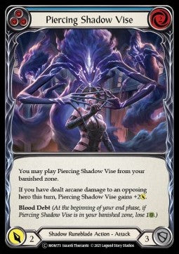 Piercing Shadow Vise (Blue) (Normal) - Monarch - Unlimited (Common) [MON-U-MON173]
