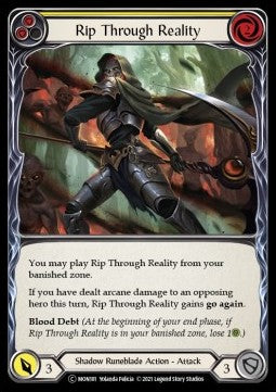 Rip Through Reality (Yellow) (Rainbow Foil) - Monarch - Unlimited (Common) [MON-U-MON181]