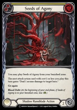Seeds of Agony (Yellow) (Rainbow Foil) - Monarch - Unlimited (Common) [MON-U-MON184]