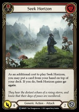 Seek Horizon (Red) (Rainbow Foil) - Monarch - Unlimited (Rare) [MON-U-MON251]