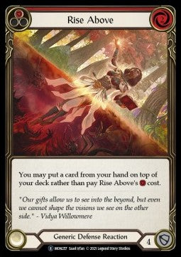 Rise Above (Red) (Rainbow Foil) - Monarch - Unlimited (Rare) [MON-U-MON257]