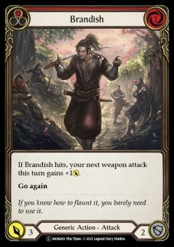 Brandish (Red) (Rainbow Foil) - Monarch - Unlimited (Common) [MON-U-MON269]