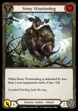 Stony Woottonhog (Red) (Rainbow Foil) - Monarch - Unlimited (Common) [MON-U-MON284]