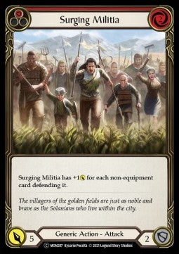 Surging Militia (Red) (Normal) - Monarch - Unlimited (Common) [MON-U-MON287]