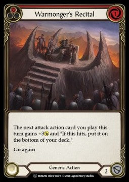 Warmonger's Recital (Red) (Normal) - Monarch - Unlimited (Common) [MON-U-MON299]