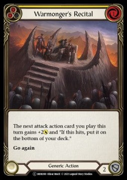 Warmonger's Recital (Yellow) (Normal) - Monarch - Unlimited (Common) [MON-U-MON300]