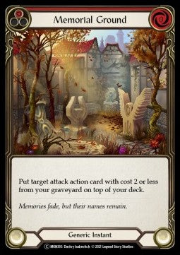 Memorial Ground (Red) (Rainbow Foil) - Monarch - Unlimited (Common) [MON-U-MON303]