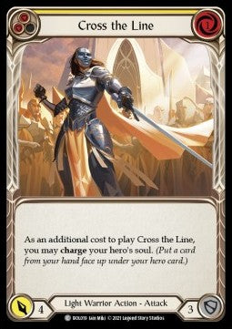 Cross the Line (Yellow) (Normal) - Monarch - Boltyn Blitz Deck (Common) [BOL-019]