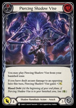 Piercing Shadow Vise (Red) (Normal) - Monarch - Chane Blitz Deck (Common) [CHN-010]