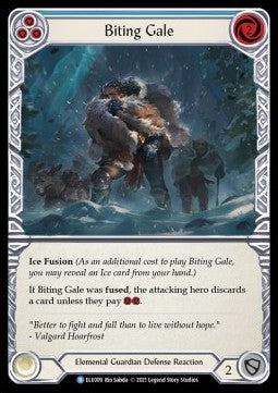 Biting Gale (Blue) (Rainbow Foil) - Tales of Aria - First (Rare) [ELE-F-ELE009]