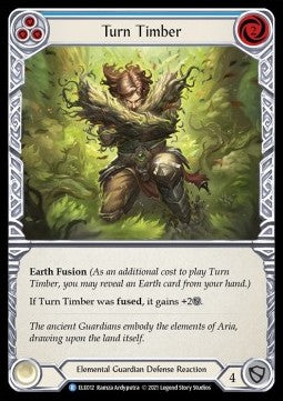 Turn Timber (Blue) (Rainbow Foil) - Tales of Aria - First (Rare) [ELE-F-ELE012]