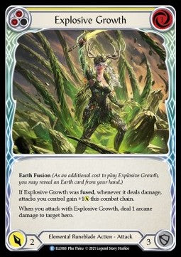 Explosive Growth (Yellow) (Rainbow Foil) - Tales of Aria - First (Rare) [ELE-F-ELE068]