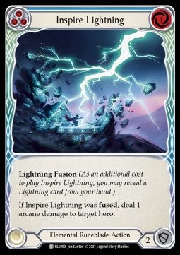 Inspire Lightning (Blue) (Rainbow Foil) - Tales of Aria - First (Common) [ELE-F-ELE090]