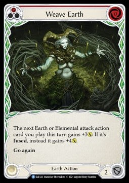 Weave Earth (Red) (Rainbow Foil) - Tales of Aria - First (Rare) [ELE-F-ELE122]