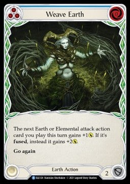 Weave Earth (Blue) (Rainbow Foil) - Tales of Aria - First (Rare) [ELE-F-ELE124]