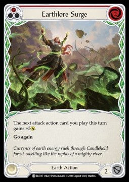 Earthlore Surge (Red) (Rainbow Foil) - Tales of Aria - First (Common) [ELE-F-ELE137]