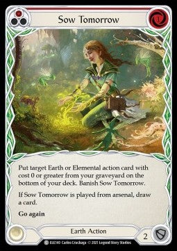 Sow Tomorrow (Red) (Rainbow Foil) - Tales of Aria - First (Common) [ELE-F-ELE140]