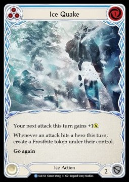 Ice Quake (Blue) (Rainbow Foil) - Tales of Aria - First (Rare) [ELE-F-ELE153]