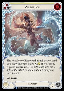 Weave Ice (Yellow) (Rainbow Foil) - Tales of Aria - First (Rare) [ELE-F-ELE155]