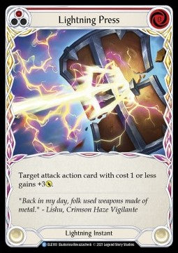 Lightning Press (Red) (Normal) - Tales of Aria - First (Rare) [ELE-F-ELE183]