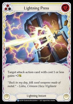 Lightning Press (Yellow) (Normal) - Tales of Aria - First (Rare) [ELE-F-ELE184]