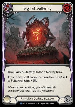 Sigil of Suffering (Yellow) (Rainbow Foil) - Tales of Aria - First (Rare) [ELE-F-ELE228]