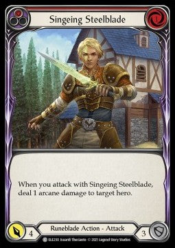 Singeing Steelblade (Red) (Normal) - Tales of Aria - First (Common) [ELE-F-ELE230]