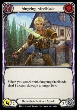 Singeing Steelblade (Blue) (Normal) - Tales of Aria - First (Common) [ELE-F-ELE232]
