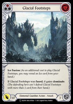Glacial Footsteps (Red) (Rainbow Foil) - Tales of Aria - Unlimited (Common) [ELE-U-ELE016]