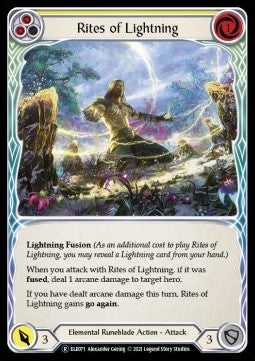 Rites of Lightning (Yellow) (Rainbow Foil) - Tales of Aria - Unlimited (Rare) [ELE-U-ELE071]