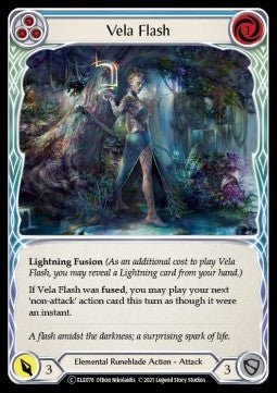 Vela Flash (Blue) (Rainbow Foil) - Tales of Aria - Unlimited (Common) [ELE-U-ELE078]