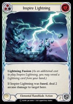 Inspire Lightning (Yellow) (Rainbow Foil) - Tales of Aria - Unlimited (Common) [ELE-U-ELE089]