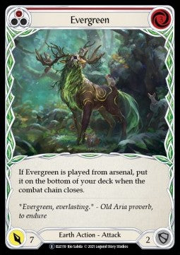 Evergreen (Red) (Rainbow Foil) - Tales of Aria - Unlimited (Rare) [ELE-U-ELE119]