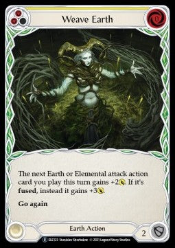 Weave Earth (Yellow) (Rainbow Foil) - Tales of Aria - Unlimited (Rare) [ELE-U-ELE123]