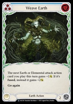 Weave Earth (Blue) (Rainbow Foil) - Tales of Aria - Unlimited (Rare) [ELE-U-ELE124]