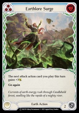 Earthlore Surge (Blue) (Rainbow Foil) - Tales of Aria - Unlimited (Common) [ELE-U-ELE139]