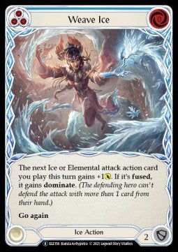 Weave Ice (Blue) (Rainbow Foil) - Tales of Aria - Unlimited (Rare) [ELE-U-ELE156]