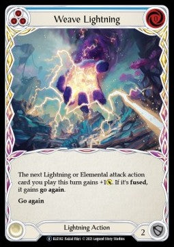 Weave Lightning (Blue) (Rainbow Foil) - Tales of Aria - Unlimited (Rare) [ELE-U-ELE182]