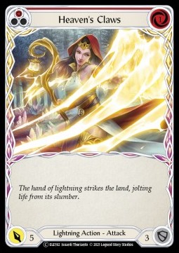 Heaven's Claws (Red) (Rainbow Foil) - Tales of Aria - Unlimited (Common) [ELE-U-ELE192]