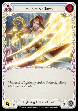 Heaven's Claws (Blue) (Rainbow Foil) - Tales of Aria - Unlimited (Common) [ELE-U-ELE194]