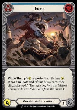 Thump (Blue) (Rainbow Foil) - Tales of Aria - Unlimited (Common) [ELE-U-ELE211]